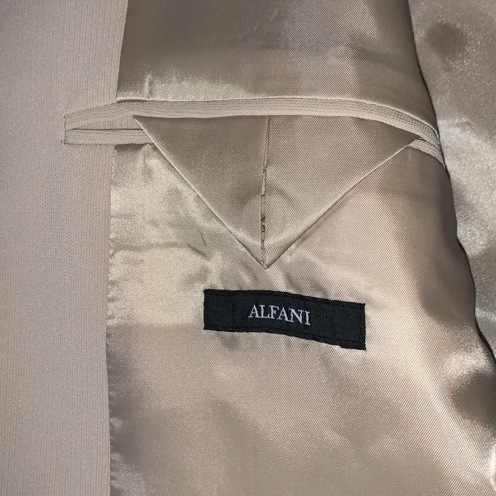 Alfani Single Breasted Sport Coat Blazer Beige XL